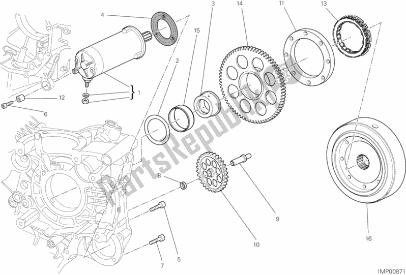 Todas las partes para Arranque Eléctrico Y Encendido de Ducati Diavel AMG 1200 2013
